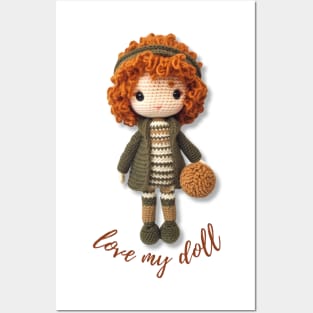 Handmade Wool Doll, Cozy and Cute - design 5 Posters and Art